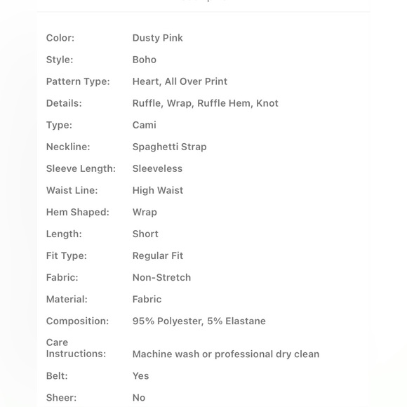 SHEIN VCAY Allover Heart Print Ruffle Detail Wrap Cami Dress - Picture 8 of 9